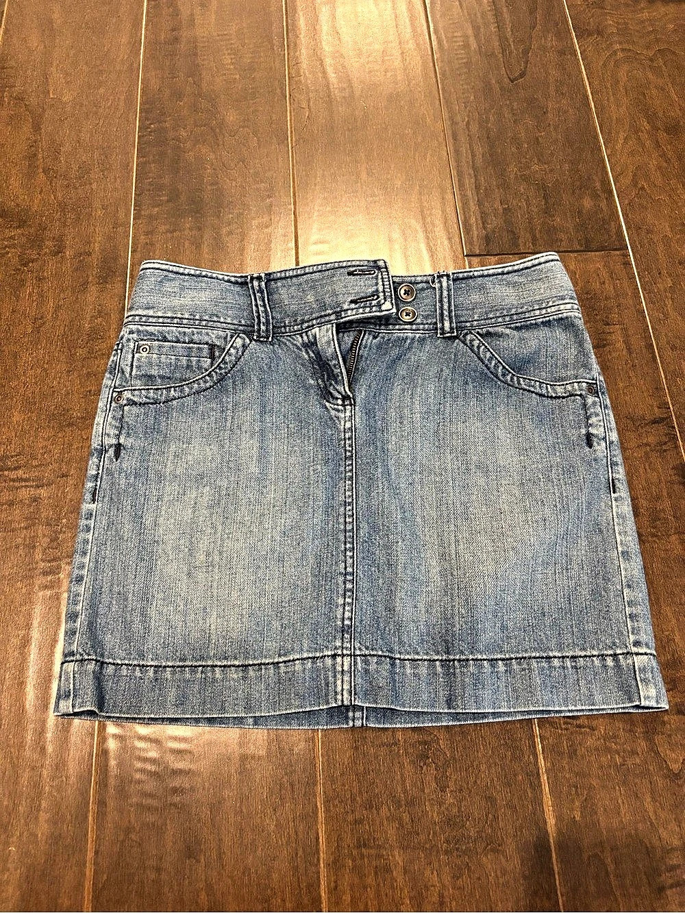 Ann Taylor LOFT Denim Mini Skirt Blue Size 2